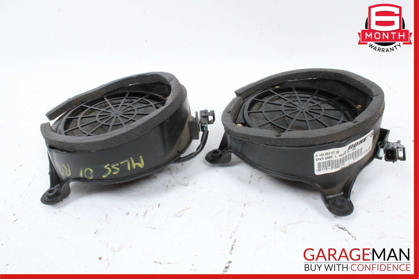 98-05 Mercedes W163 ML55 AMG Rear Right & Left Door Audio Sound Speaker Set of 2