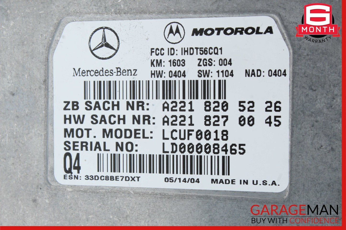 05-14 Mercedes CL600 CLS550 ML350 SL500 Voice Communication Control Module Unit