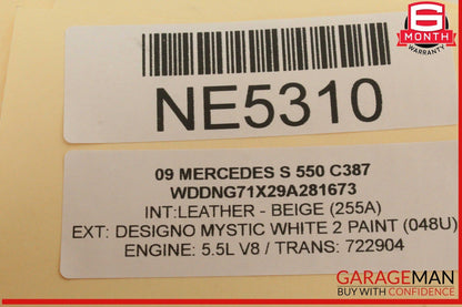 07-09 Mercedes W221 S550 Rear Right or Left Side Door Audio Sound Speaker OEM