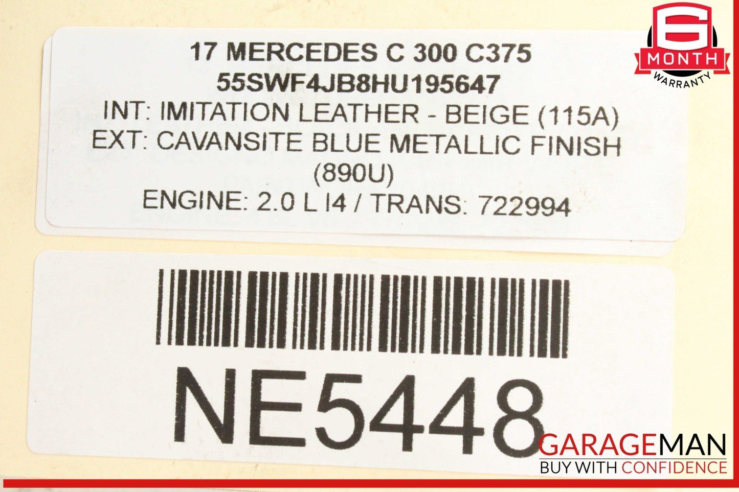 08-17 Mercedes W205 C300 Rear Left or Rear Right Side CV Axle Half Shaft OEM