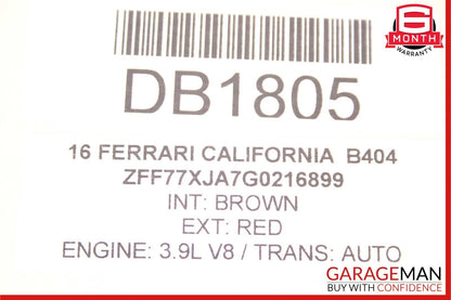 15-18 Ferrari California Front Right Side Trunk Carpet Side Panel Cover