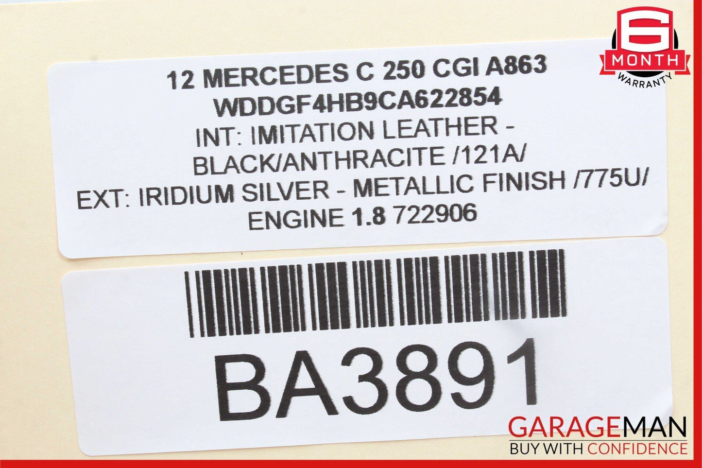 08-14 Mercedes W204 C250 C350 Front Right Side Seat Belt Retractor Black OEM