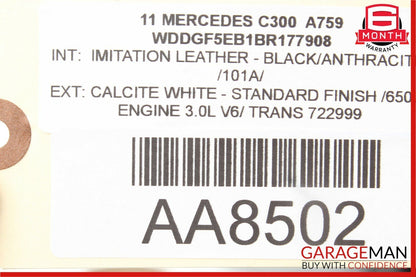 08-14 Mercedes W204 C300 C350 Front Right Sunvisor Sun Visor Black OEM