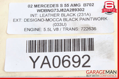 00-06 Mercedes W220 S55 AMG CL500 Rear Left / Right Suspension Upper Control Arm