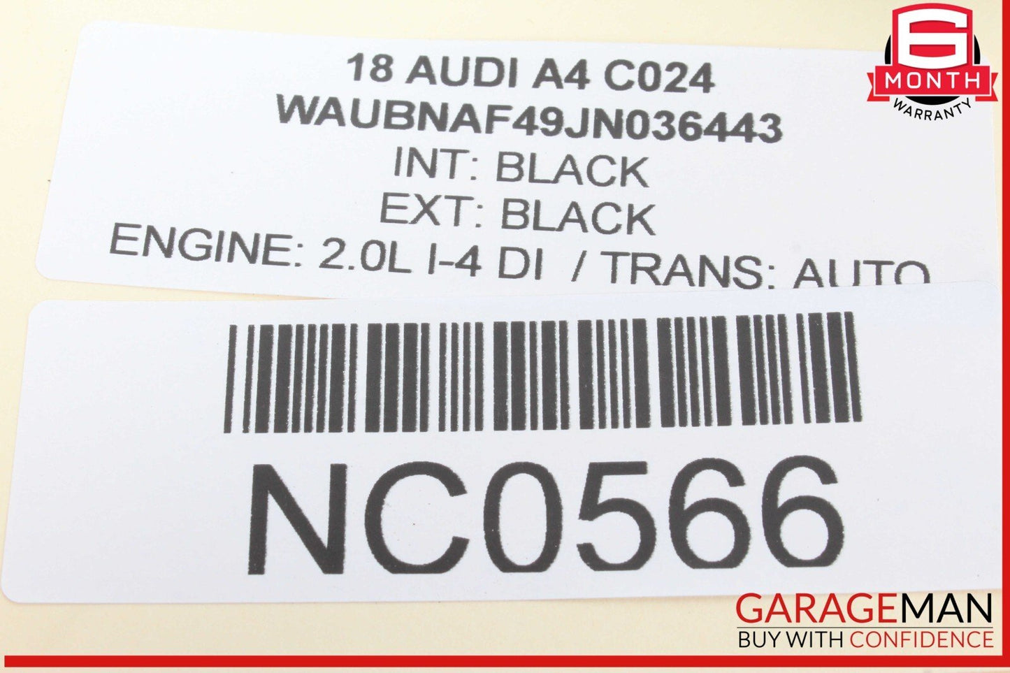 17-19 Audi A4 Front Upper Windshield Lane Assist Camera 8W0907217C OEM