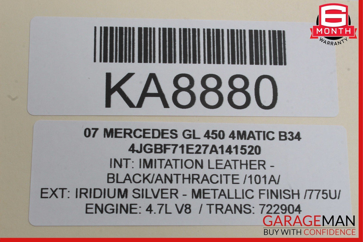 03-13 Mercedes X164 GL450 R500 Radio 6 Disk CD Changer Player 2118703889 OEM