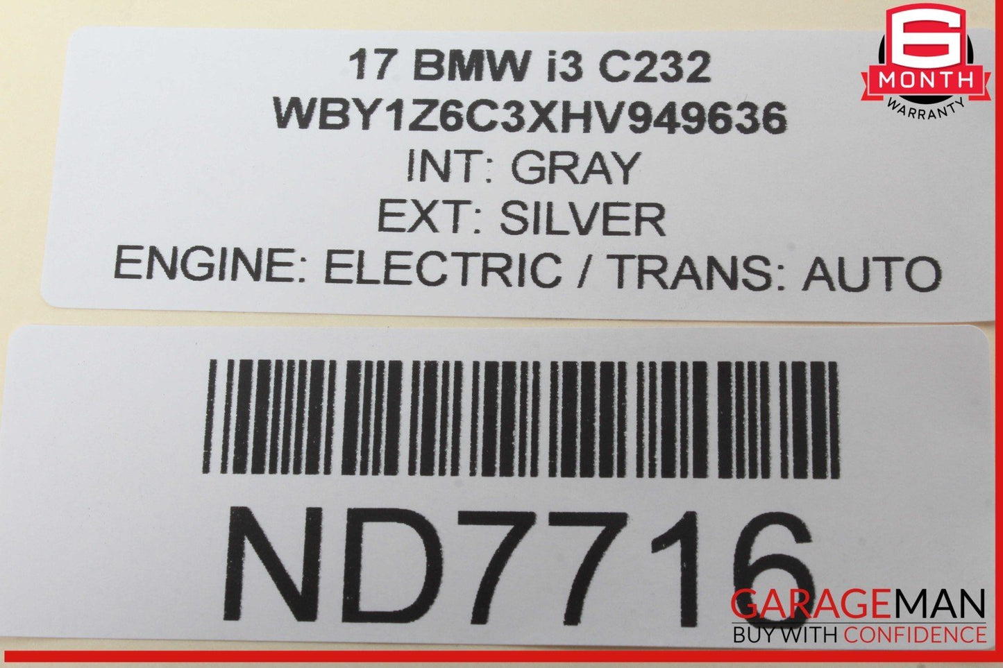14-21 BMW i3 I01 Hybrid Front Left Side Reinforcement Bracket 6863513 OEM