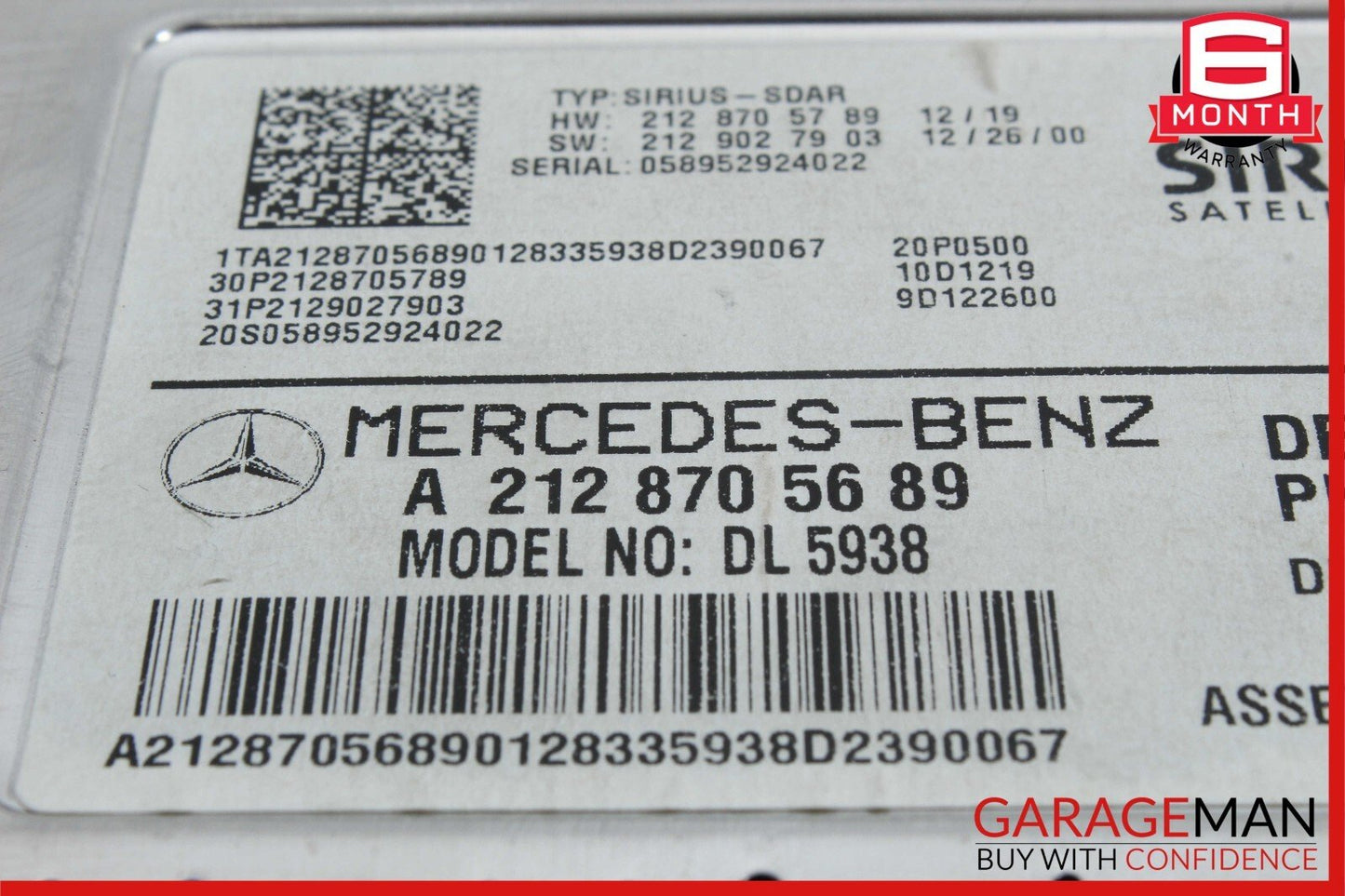 10-17 Mercedes W117 CLA250 Sirius Satellite Radio Receiver 2128705689 OEM