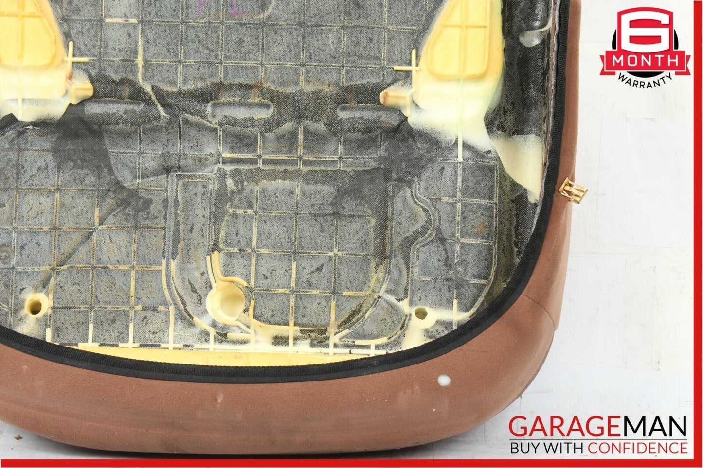 14-17 Maserati Ghibli Front Left Driver Side Lower Bottom Seat Cushion Brown