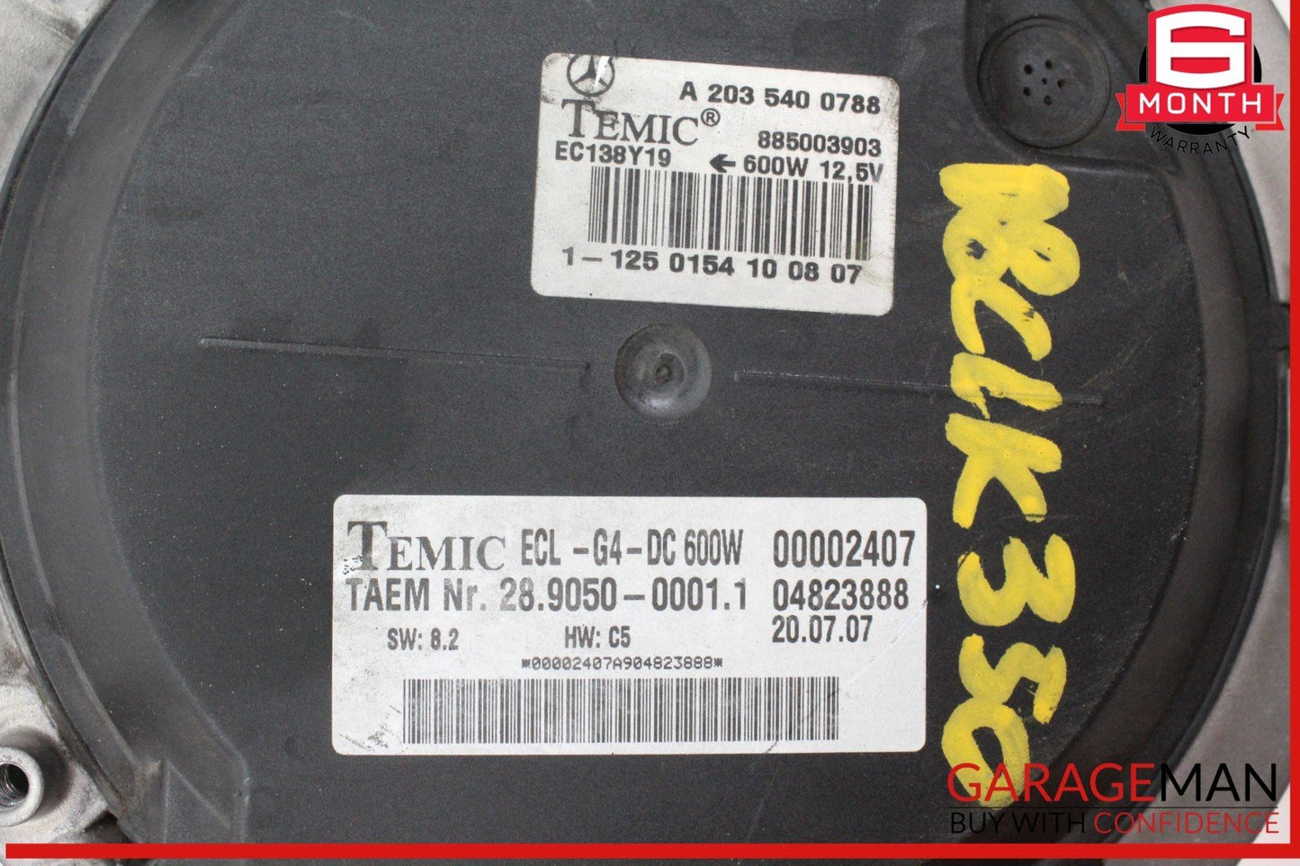 03-08 Mercedes W209 CLK350 SLK280 SLK300 CLK500 Engine Cooling Fan Motor OEM