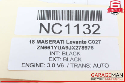 17-20 Maserati Levante S M161 Rear Left or Rear Right Side Seatbelt Black OEM