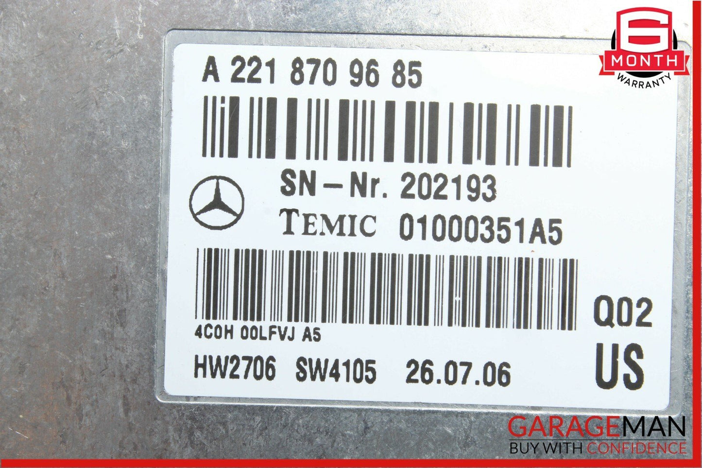 07-14 Mercedes W221 S550 CL550 Voice Language Communication Control Module OEM