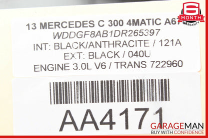 08-14 Mercedes W204 C250 C350 Front Left Sun Visor Sunvisor Shade Black