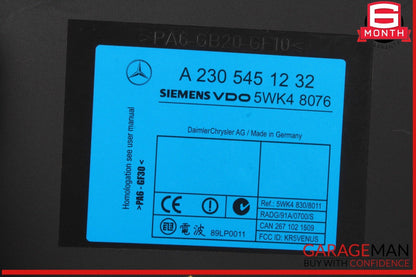 03-06 Mercedes R230 SL500 S500 CL55 AMG Keyless Go Entry Control Module Unit