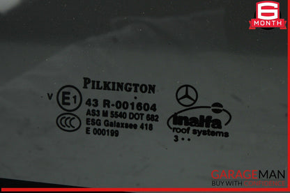 08-15 Mercedes W204 C250 GLK250 Front Panoramic Pano Roof Sunroof Glass OEM