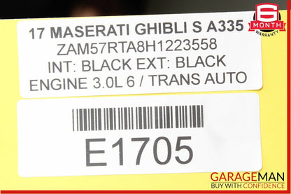 14-17 Maserati Ghibli S Center HVAC Heater A/C Climate Control Switch Panel OEM