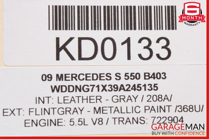 07-14 Mercedes W221 S550 S400 CL550 Headlight Head Light Switch Control Module O