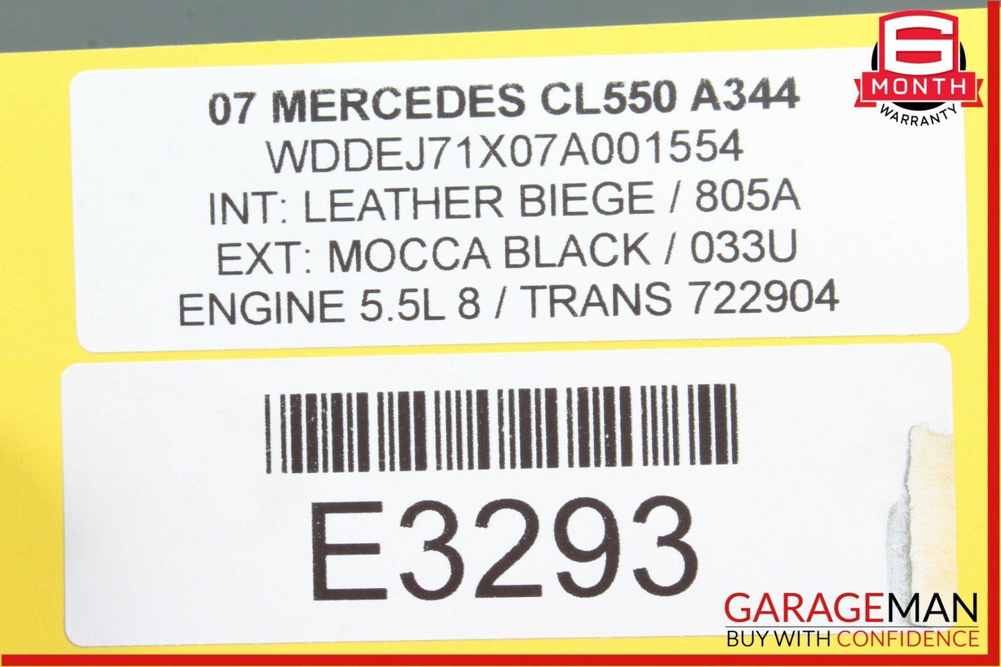 07-13 Mercedes W216 CL550 Front Right Side Door Handle Keyless Go OEM