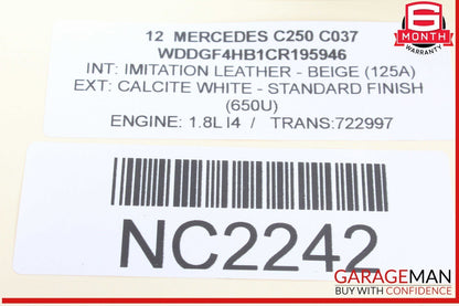 12-14 Mercedes W204 C250 C63 AMG C300 AC A/C Heater Climate Control w/ Trim OEM