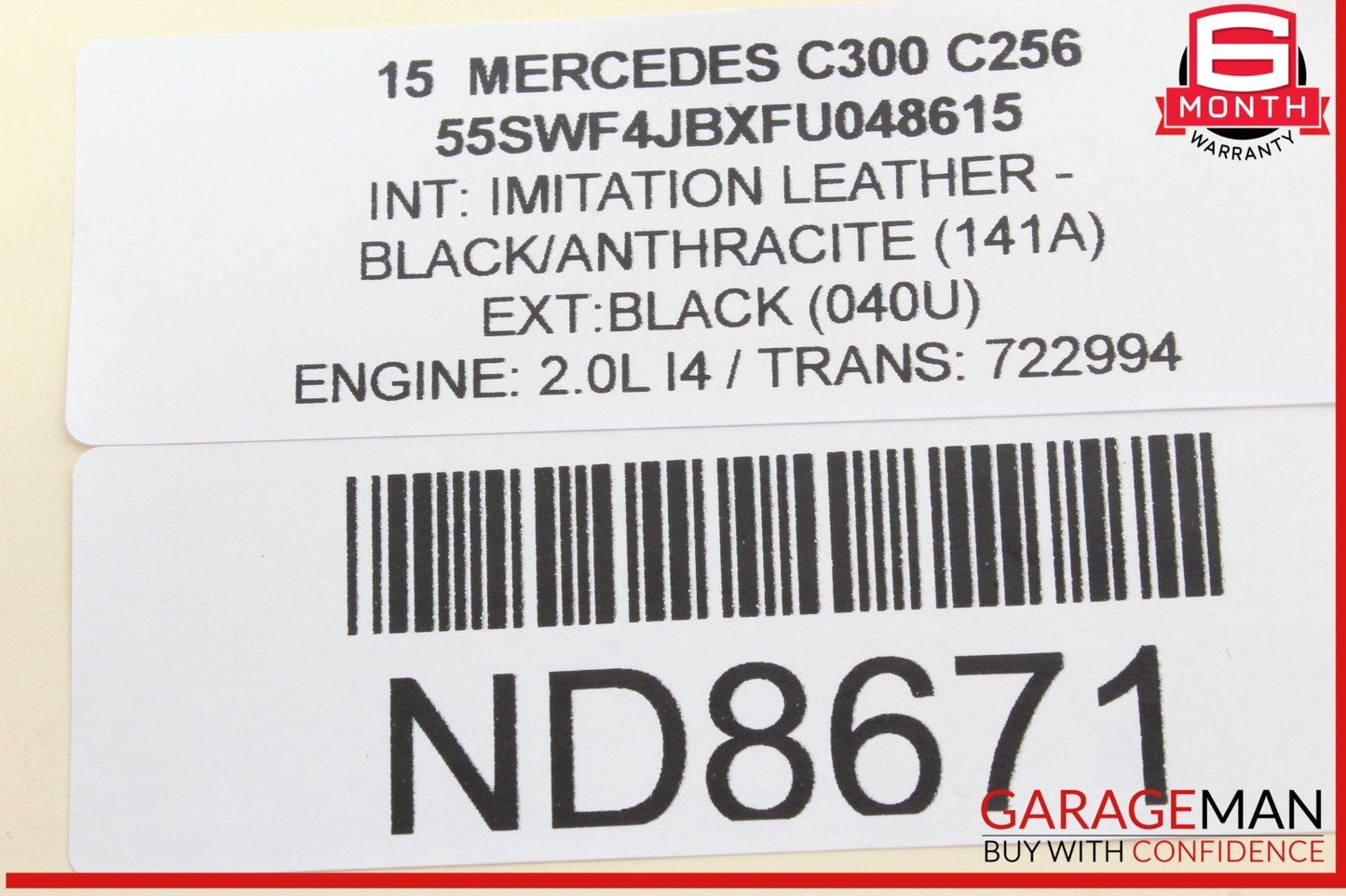 15-20 Mercedes W205 C300 Rear Left Driver Side Axle CV Half Shaft OEM
