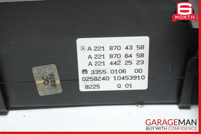 07-14 Mercedes W221 S550 CL600 CL550 A/C AC Heater Climate Control Switch