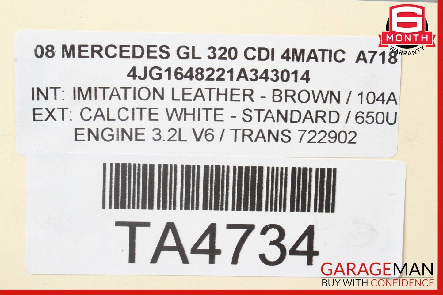 06-12 Mercedes GL320 ML500 Rear Left or Right Half Drive Axle Shaft Driveshaft