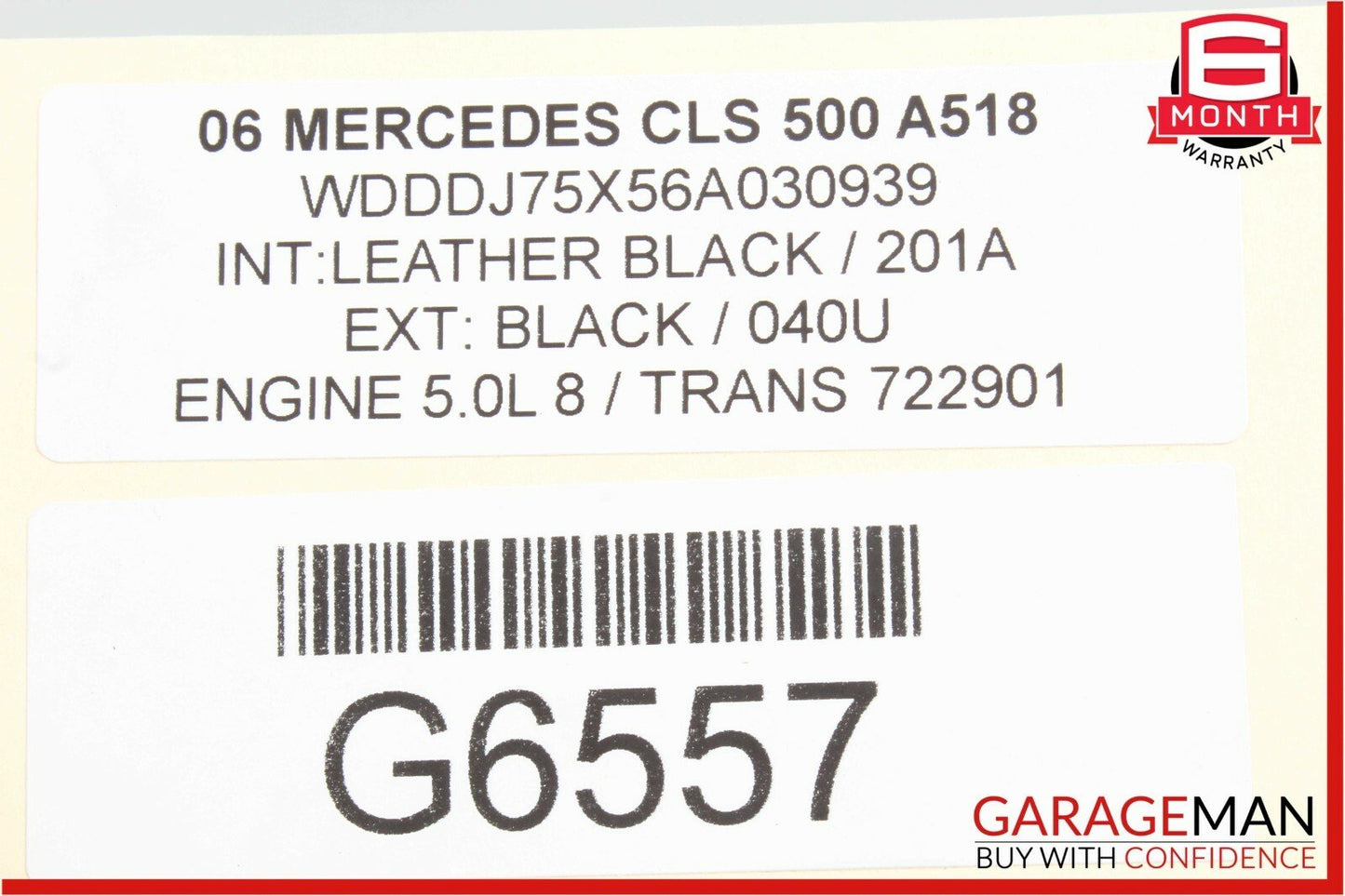 06-11 Mercedes W219 CLS500 Front Right Keyless Go Exterior Door Handle Black OEM