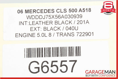 06-11 Mercedes W219 CLS500 Front Right Keyless Go Exterior Door Handle Black OEM