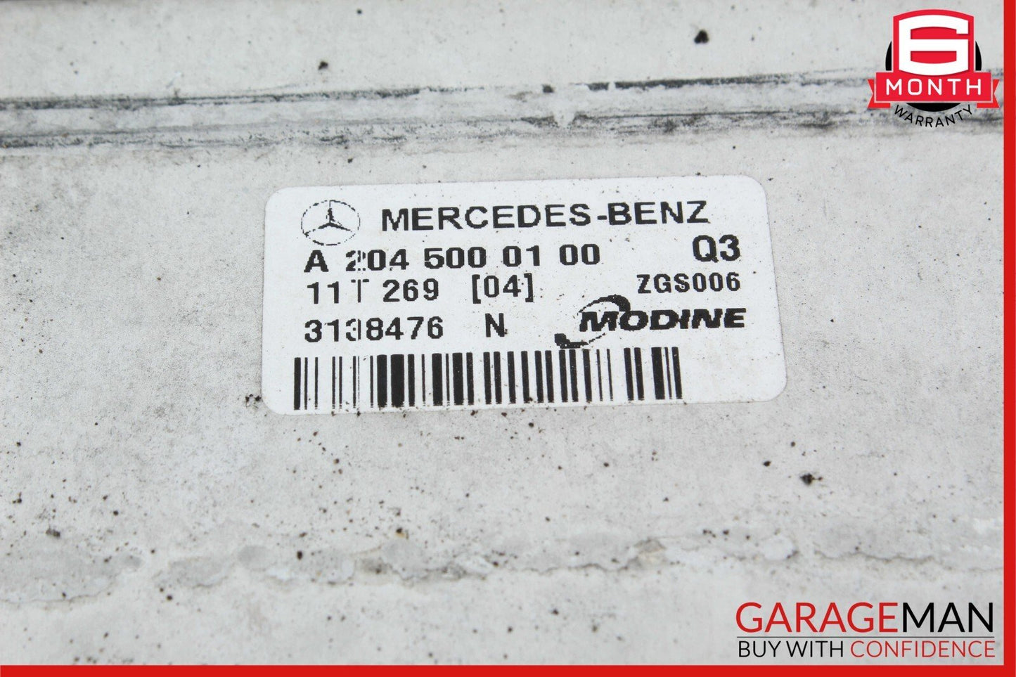 12-15 Mercedes W204 C250 SLK250 1.8L Intercooler Air Cooler Radiator OEM