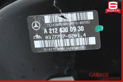 08-14 Mercedes W212 E350 C300 Power Brake Booster Master Cylinder Reservoir OEM