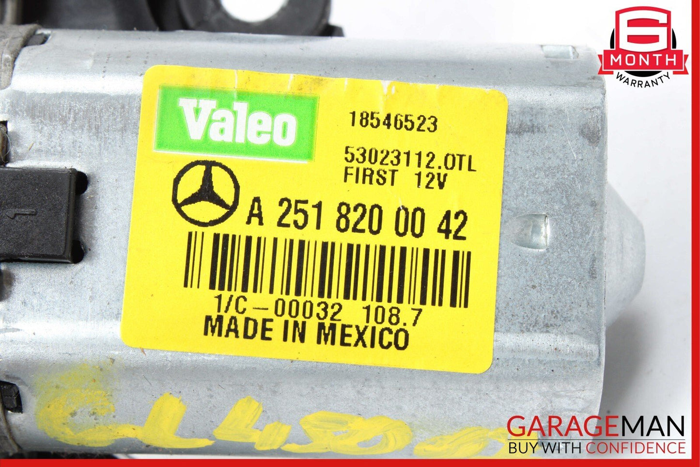 06-19 Mercedes X164 GL450 R350 GLK450 Rear Glass Windshield Wiper Motor Unit
