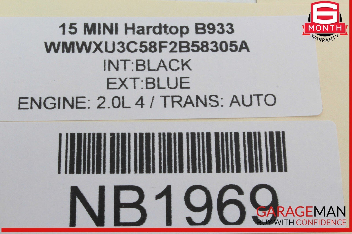 14-20 Mini Cooper Hardtop Front Interior Dome Light OEM