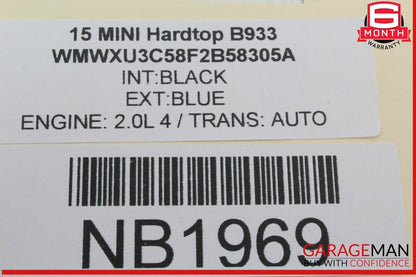 14-20 Mini Cooper Hardtop Front Interior Dome Light OEM