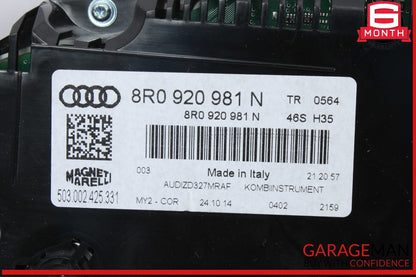 09-17 Audi Q5 Dash Dashboard Speedometer Instrument Cluster Gauge 8R0920981N OEM