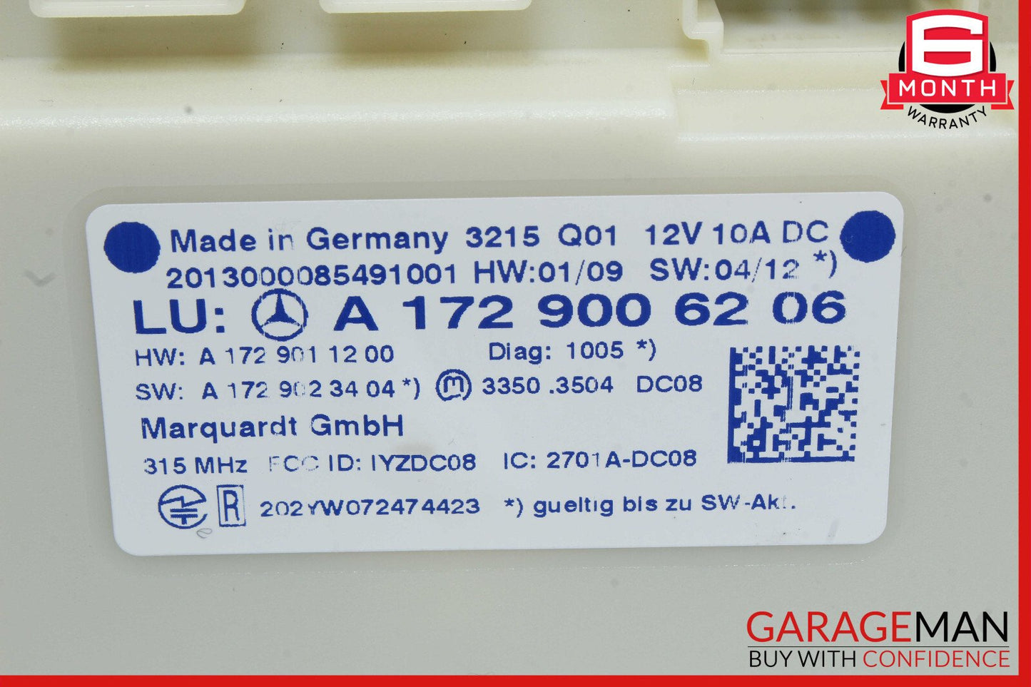 10-15 Mercedes R172 SLK250 C300 Keyless Go Entry Control Module 1729007900 OEM