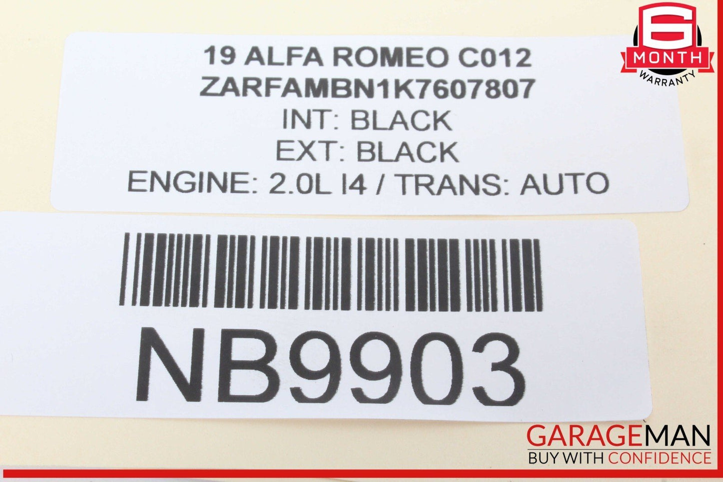 17-23 Alfa Romeo Giulia Rear Overhead Reading Dome Light Lamp OEM