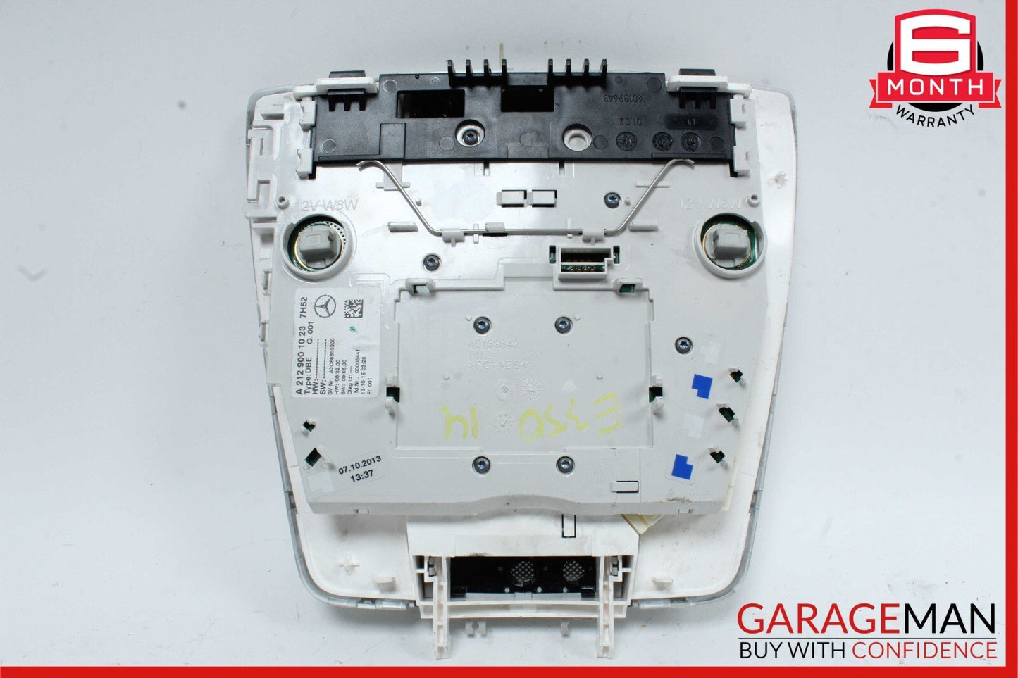 14-16 Mercedes W212 E500 E350 Front Overhead Dome Light Lamp Assembly Grey