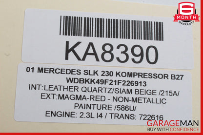 97-04 Mercedes R170 SLK230 Left Side Convertible Roof Lock Latch Actuator OEM