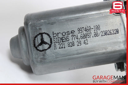 07-13 Mercedes W221 S550 S63 AMG Rear Left Side Door Window Regulator Motor OEM