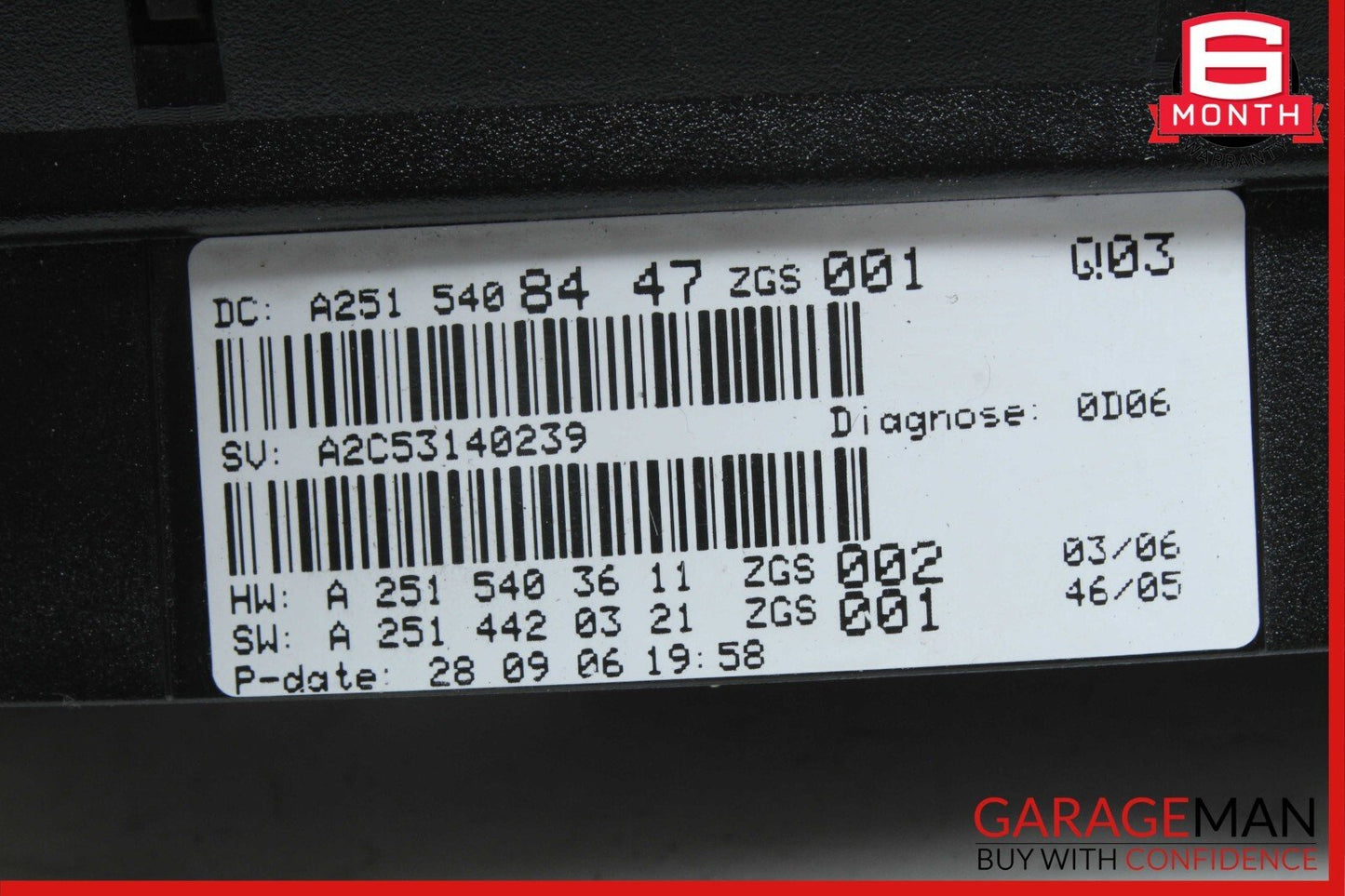06-07 Mercedes W251 R350 4MATIC Speedometer Odometer Instrument Cluster Gauge