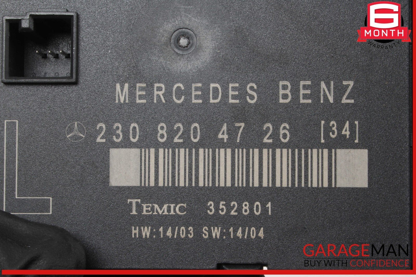 03-12 Mercedes R230 SL500 Front Left Driver Side Door Control Module Unit OEM