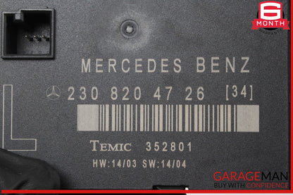 03-12 Mercedes R230 SL500 Front Left Driver Side Door Control Module Unit OEM