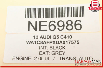 09-17 Audi Q5 A4 A5 S4 S5 Front Left Driver Side Sun Visor Gray 8U0857551F OEM