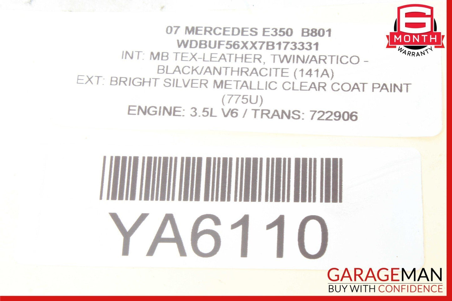05-13 Mercedes W211 E350 E300 SLK350 Front Left Side Foglight Fog Light Lamp OEM
