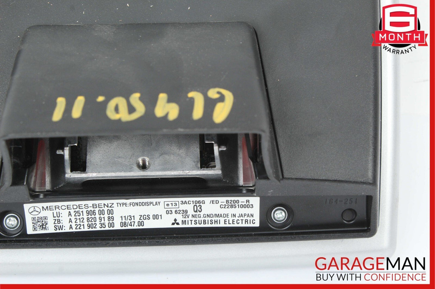 09-13 Mercedes  X164 GL450 ML550 Left / Right Headrest Screen Monitor Display
