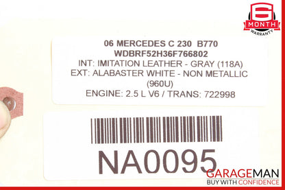 03-05 Mercedes W203 C230 1.8L Kompressor Supercharger Intake Housing Cover OEM