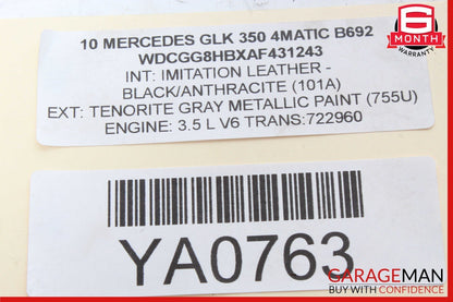 10-15 Mercedes X204 GLK350 4Matic Upper Radiator Core Support Bar OEM