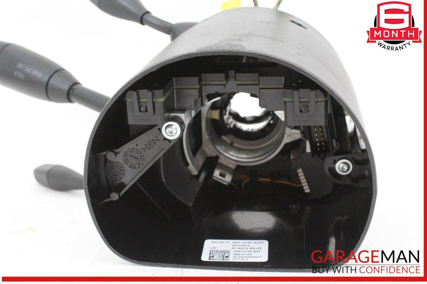 05-08 Mercedes R171 SLK280 Steering Column Control Switches Assembly Black OEM