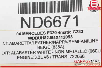 03-09 Mercedes W211 E320 4MATIC Rear Left Driver Side  Door Control Module OEM