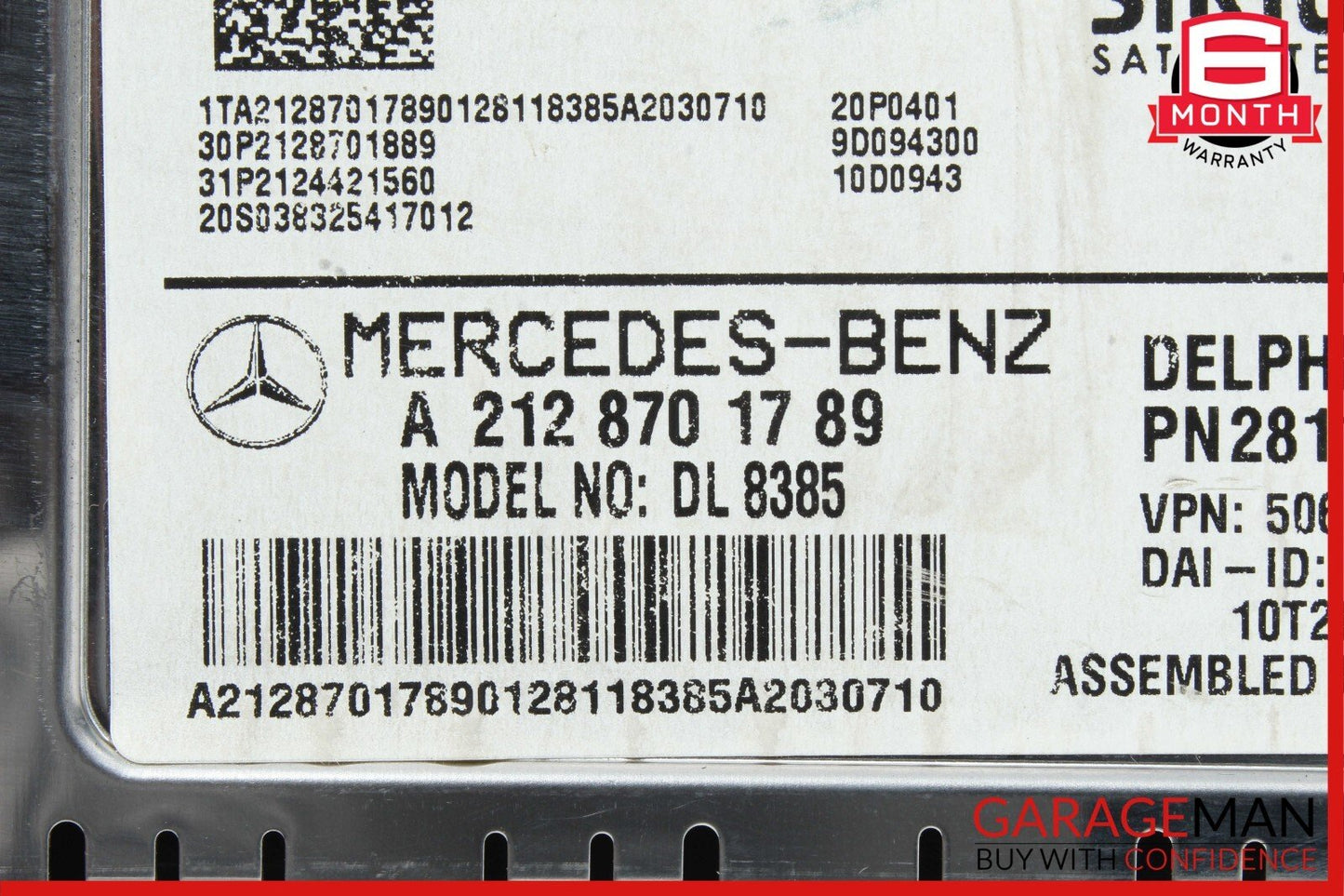 08-14 Mercedes W212 E350 C300 C350 Sirius Satellite Radio Receiver Module OEM
